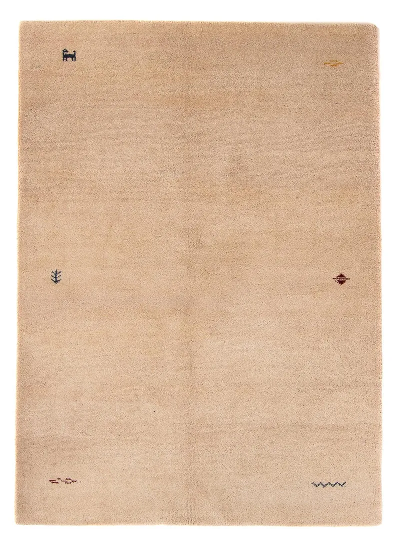 Gabbeh Teppich Indus 170x240cm - Wollteppich - beige