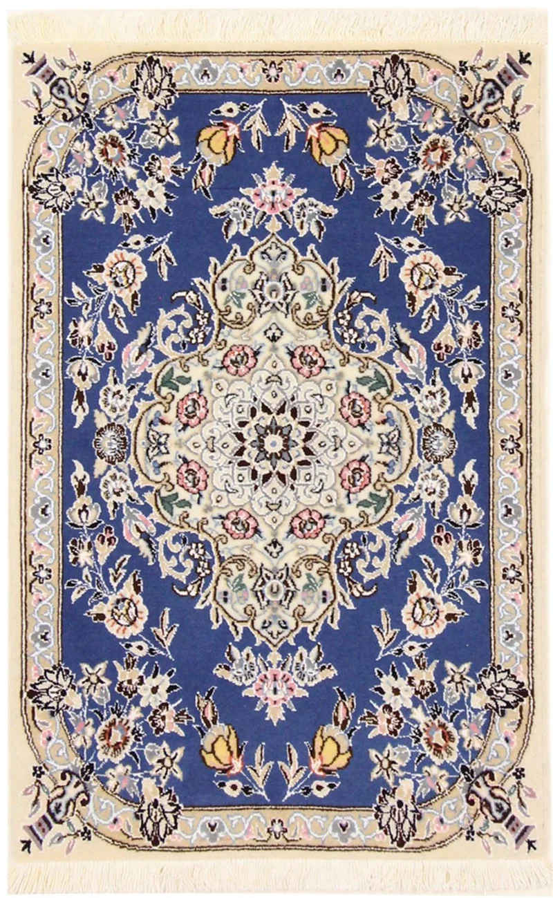 Perserteppich - Nain - Royal - 60 x 90 cm - blau