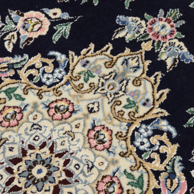 Perserteppich - Nain - Royal - 60 x 90 cm - dunkelblau