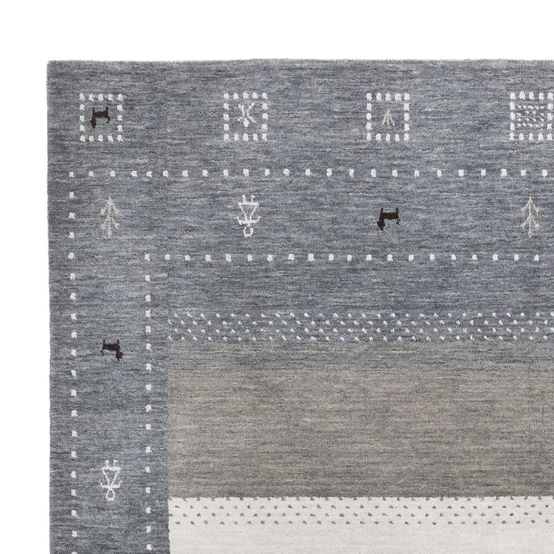 Loribaft Loom Teppich 170x240cm - Wollteppich - grau