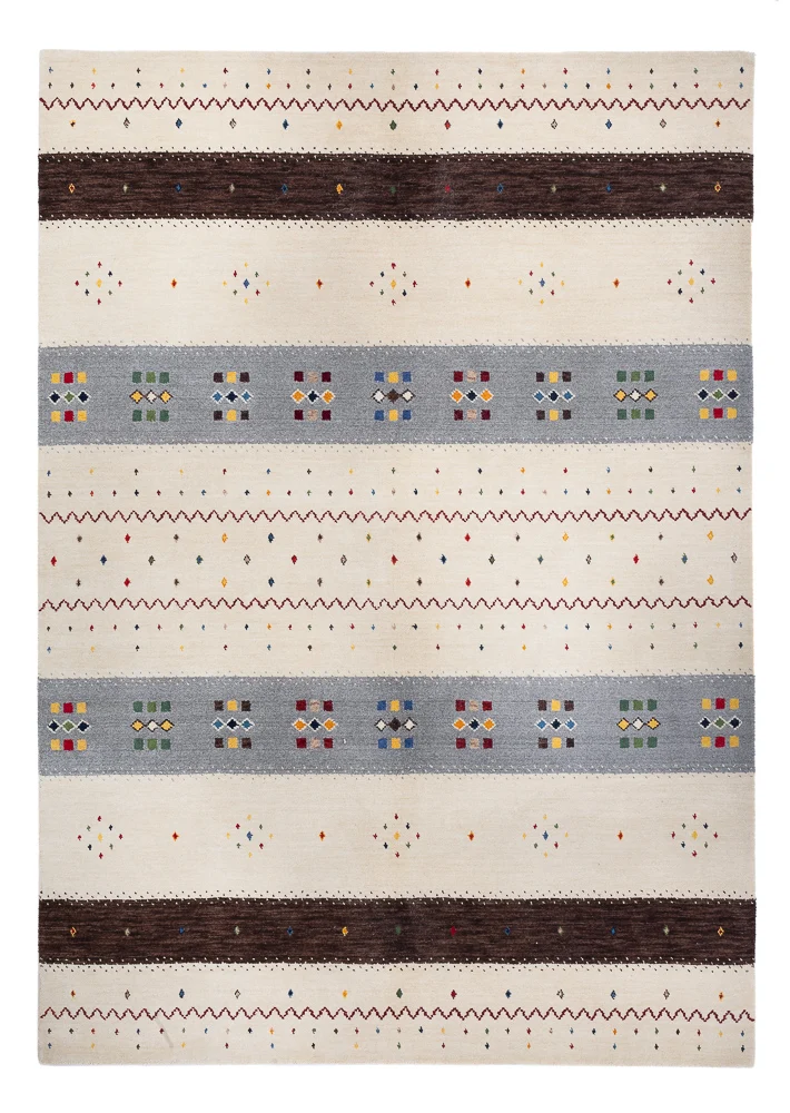 Loribaft Loom Teppich 170x240cm - Wollteppich - mehrfarbig