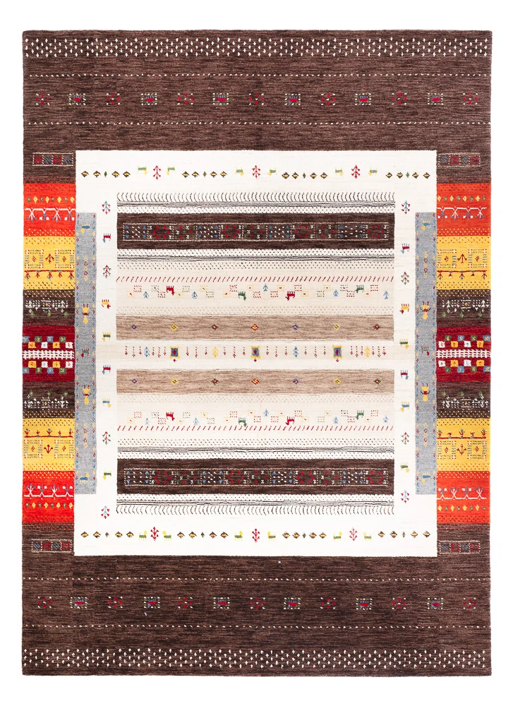 Loribaft Loom Teppich 170x240cm - Wollteppich - mehrfarbig