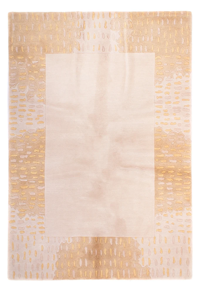 Nepal Teppich 170x240cm - Wollteppich - beige