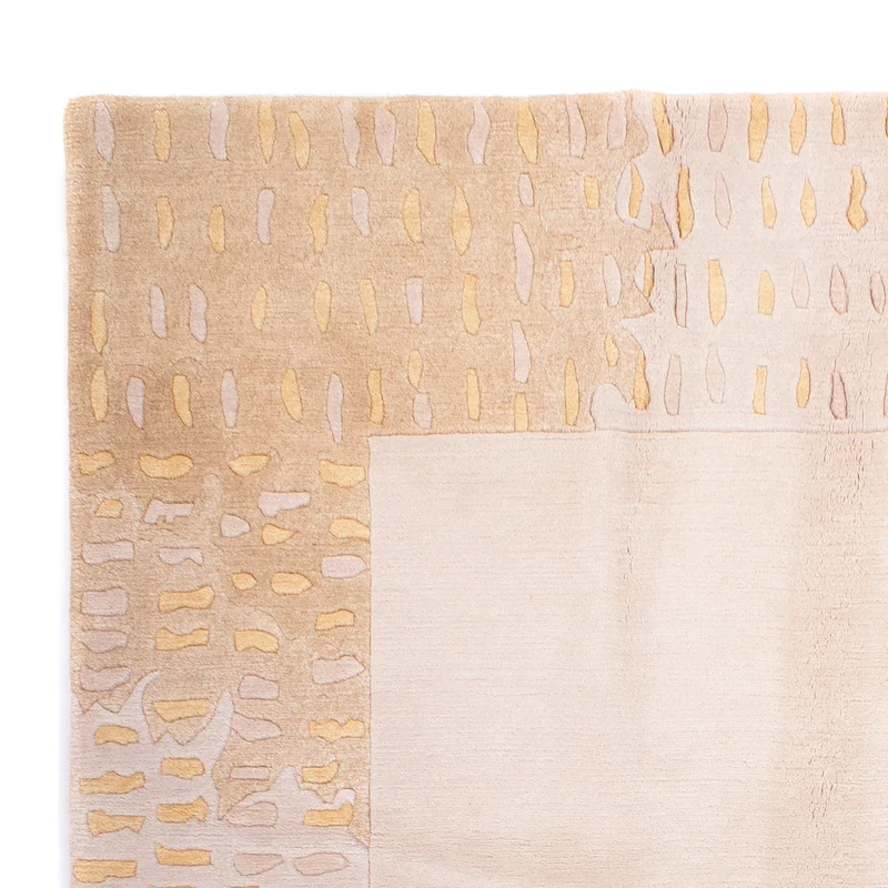 Nepal Teppich 170x240cm - Wollteppich - beige