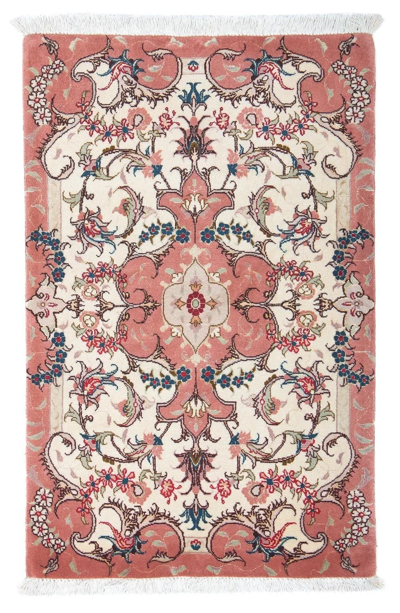 Täbriz - 50 Raj Teppich 60x90cm - Perserteppich - beige