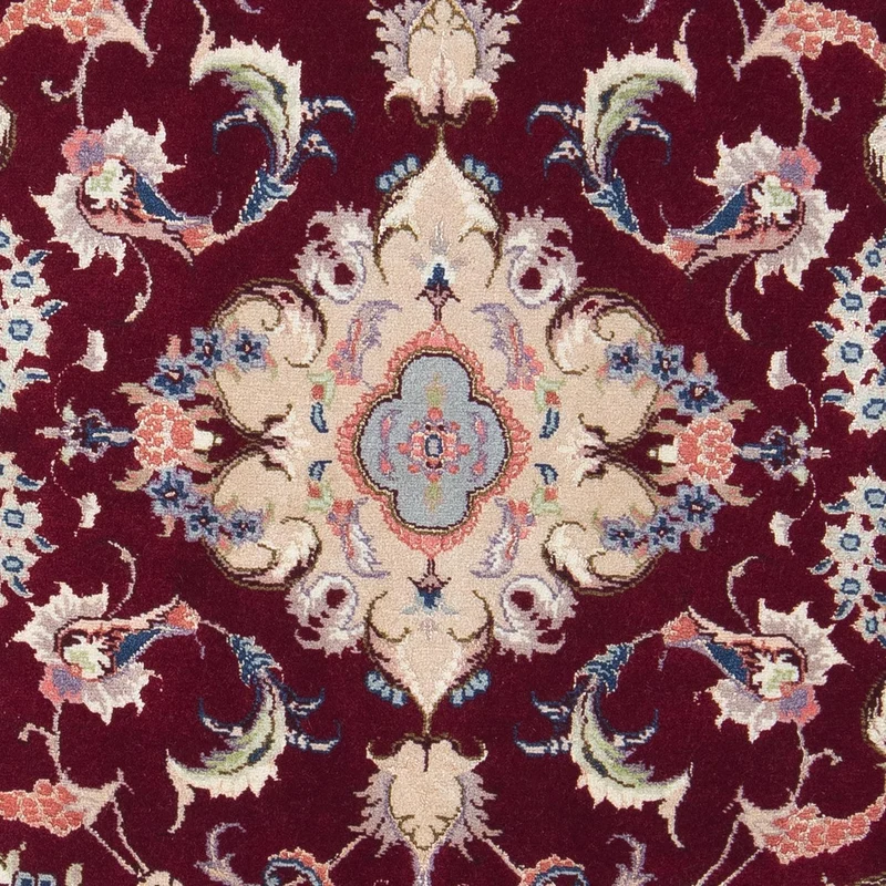 Täbriz - 50 Raj Teppich 60x90cm - Perserteppich - dunkelrot