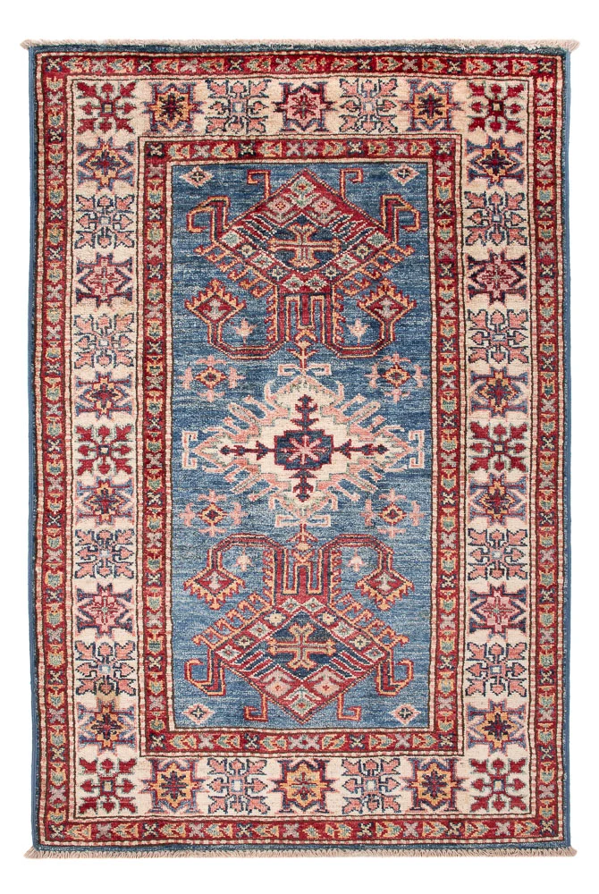 Kazak Teppich 82x125cm - Orientteppich - blau