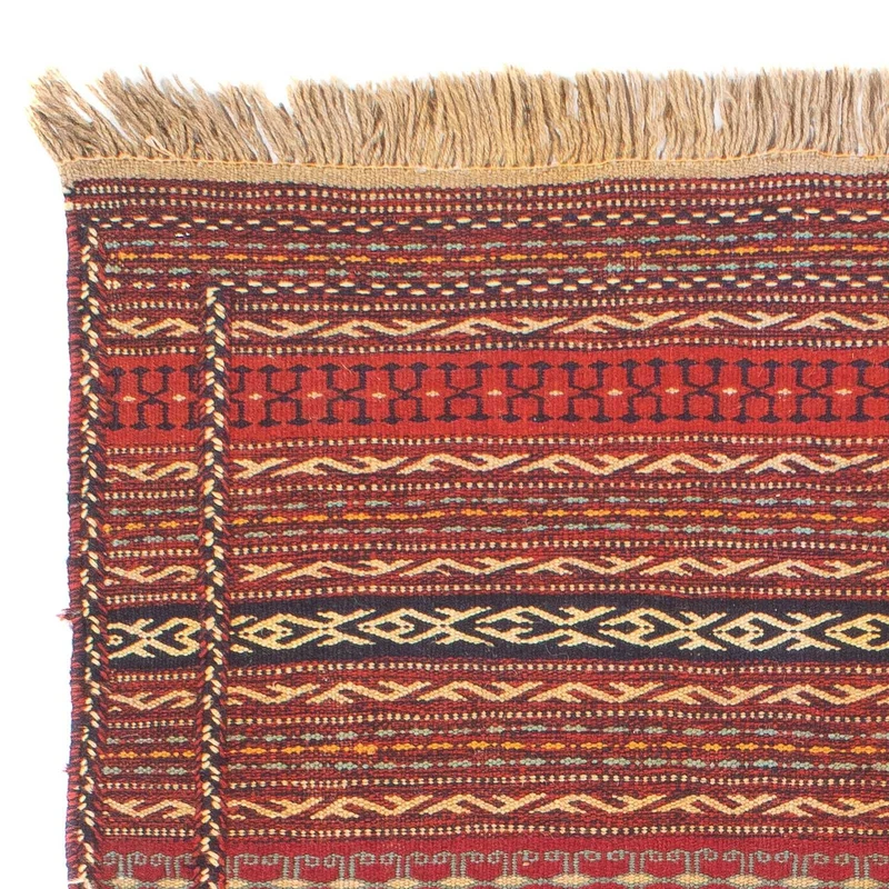 Kelim Senneh Teppich 100x150cm - mehrfarbig