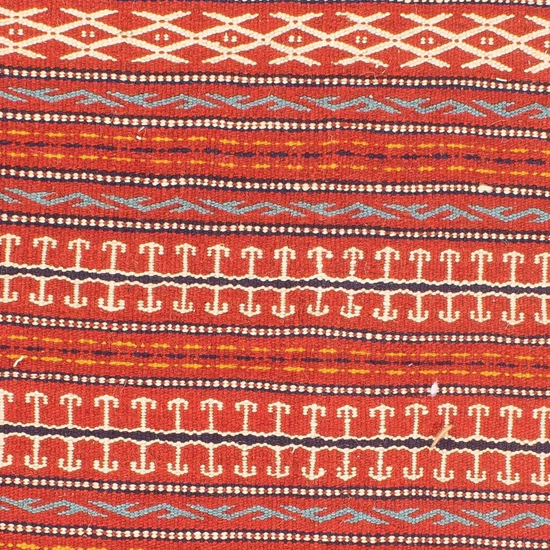 Kelim Senneh Teppich 100x150cm - mehrfarbig