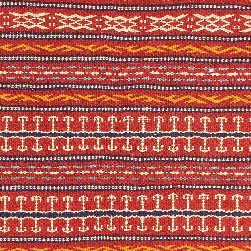 Kelim Senneh Teppich 100x150cm - mehrfarbig