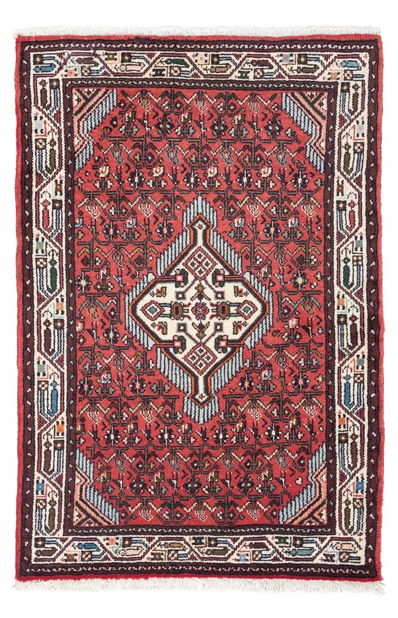 Hosseinabad Teppich 80x125cm - Perserteppich - rot