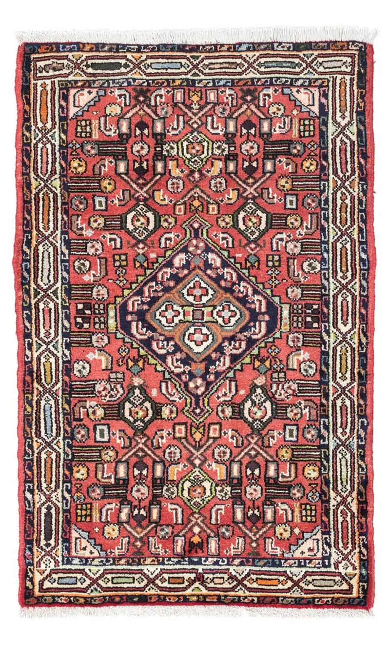 Hosseinabad Teppich 80x125cm - Perserteppich - hellrot