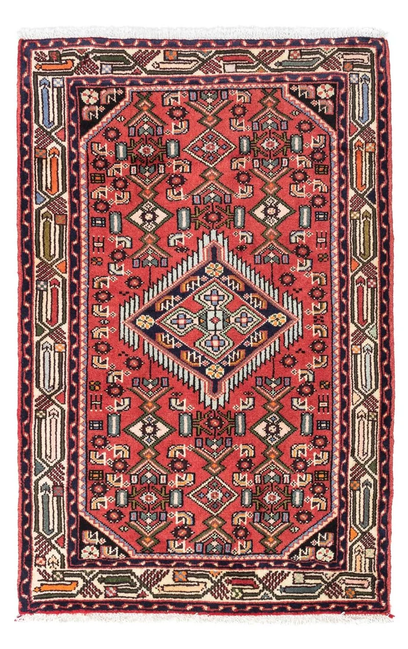 Hosseinabad Teppich 80x125cm - Perserteppich - rot