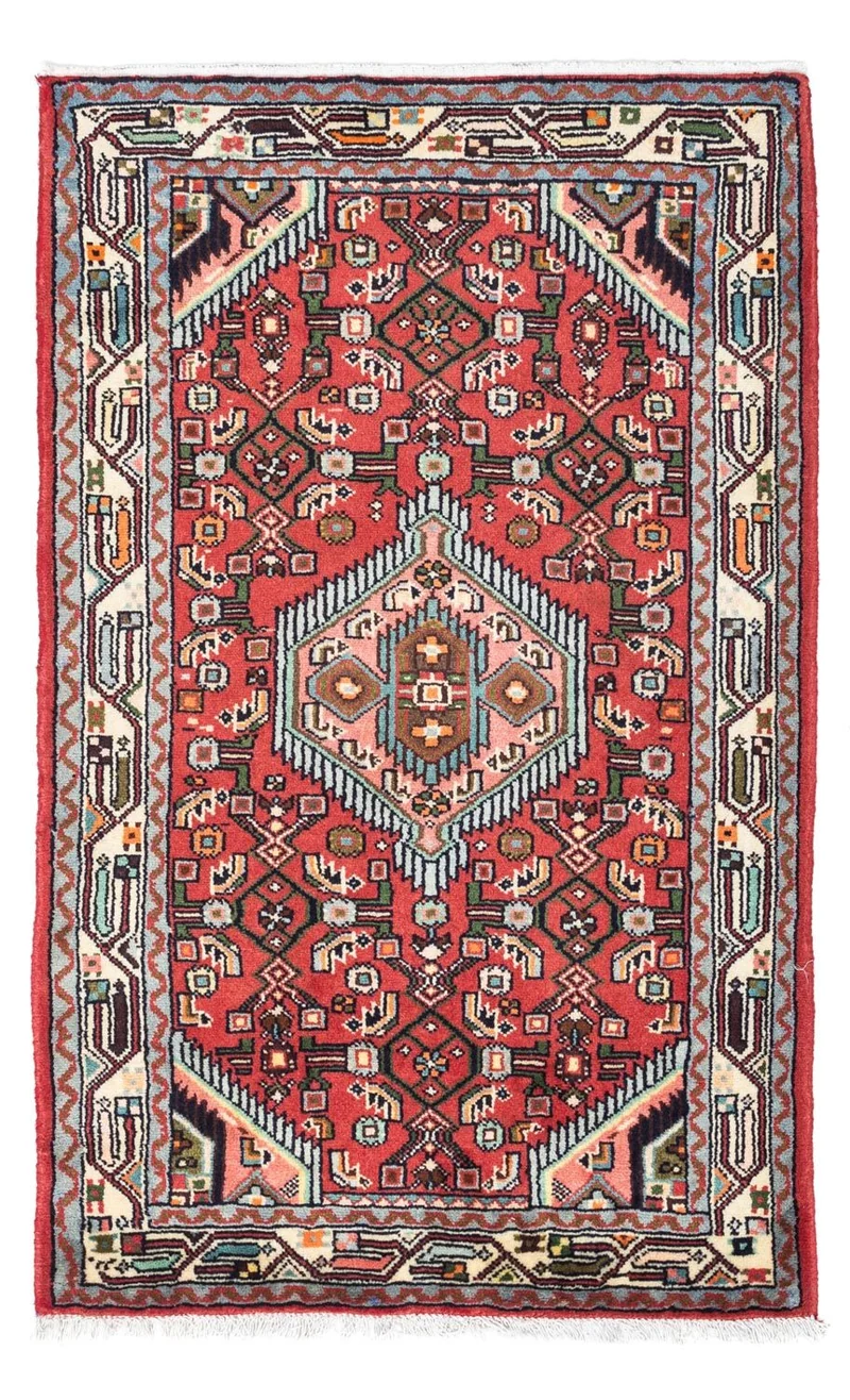 Hosseinabad Teppich 80x125cm - Perserteppich - rot