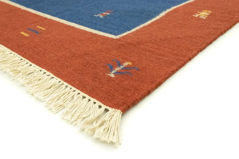 Kelim Modern Teppich 200x300cm - blau
