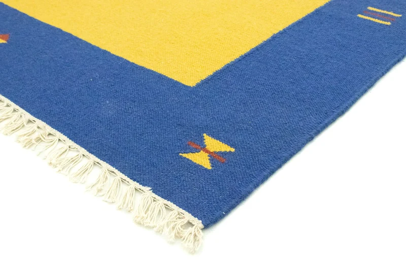 Kelim Modern Teppich 200x300cm - gelb