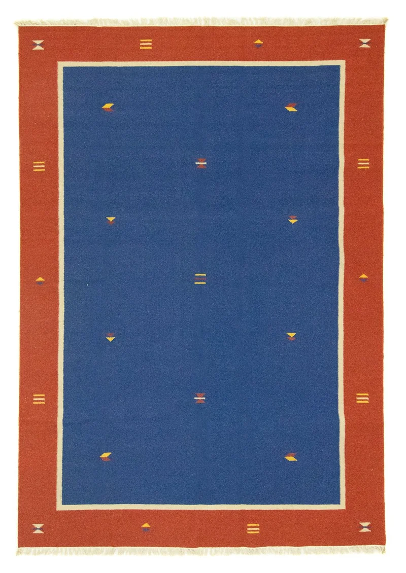 Kelim Modern Teppich 200x300cm - blau