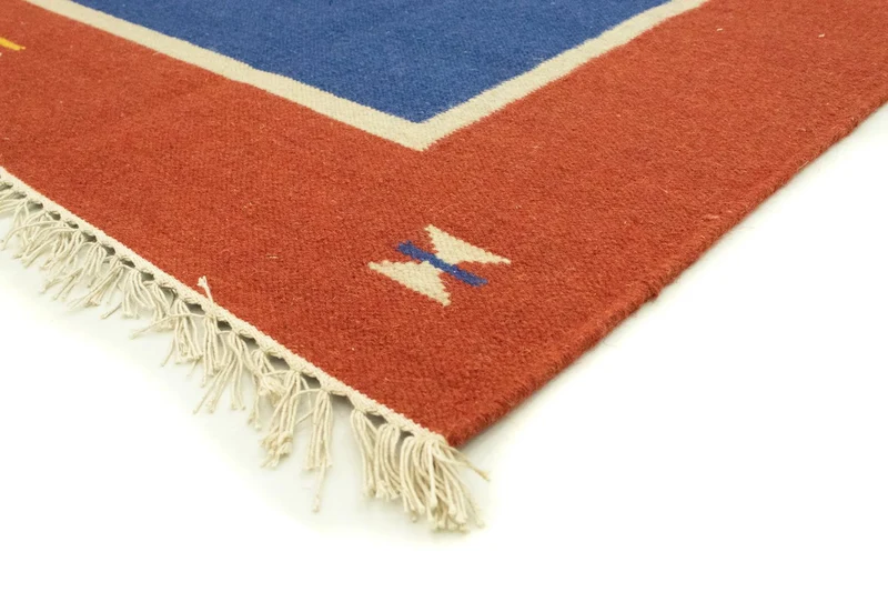 Kelim Modern Teppich 200x300cm - blau