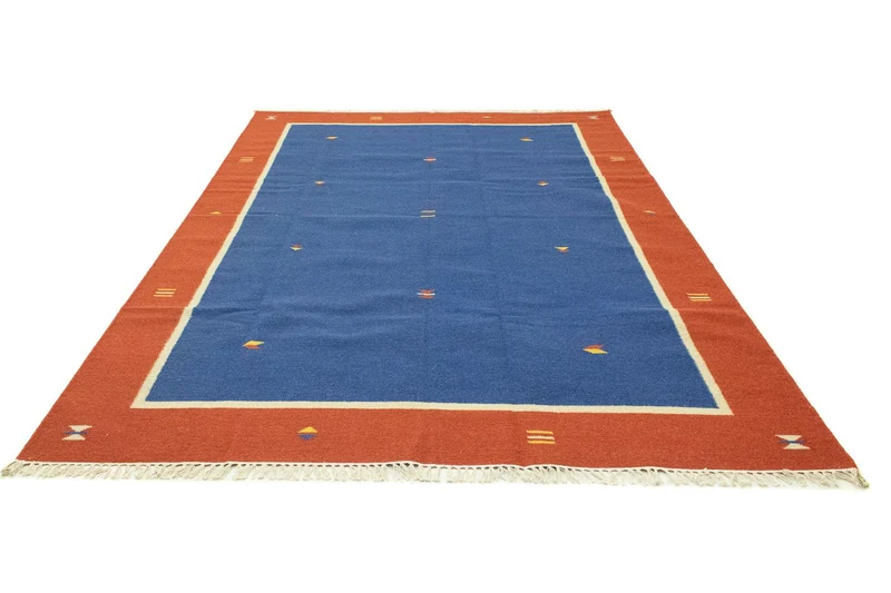 Kelim Modern Teppich 200x300cm - blau