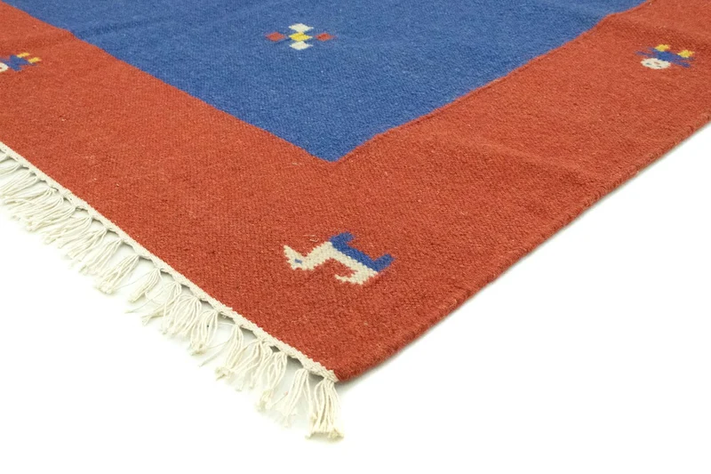 Kelim Modern Teppich 200x300cm - blau