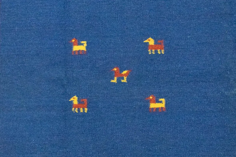 Kelim Modern Teppich 200x300cm - blau