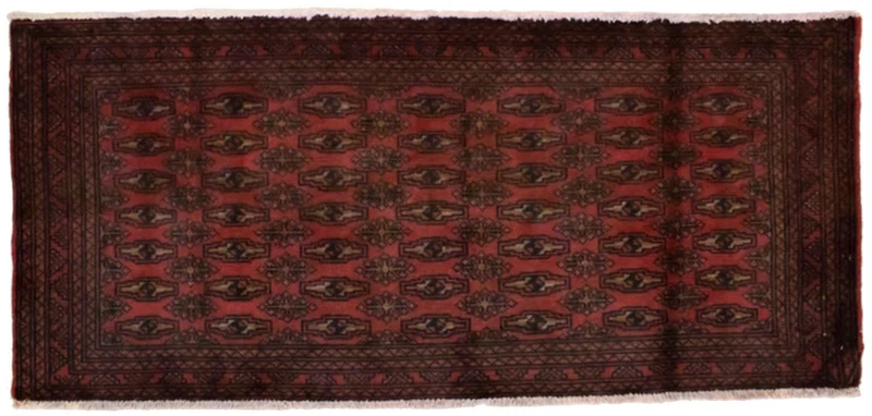 Turkaman Teppich 60x130cm - Orientteppich - rot