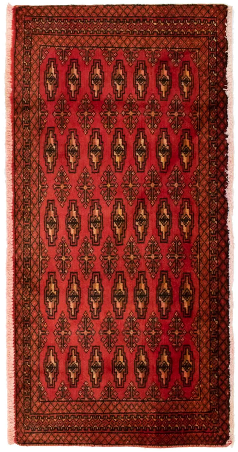 Turkaman Teppich 60x130cm - Orientteppich - rot
