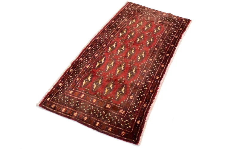 Turkaman Teppich 60x130cm - Orientteppich - rot
