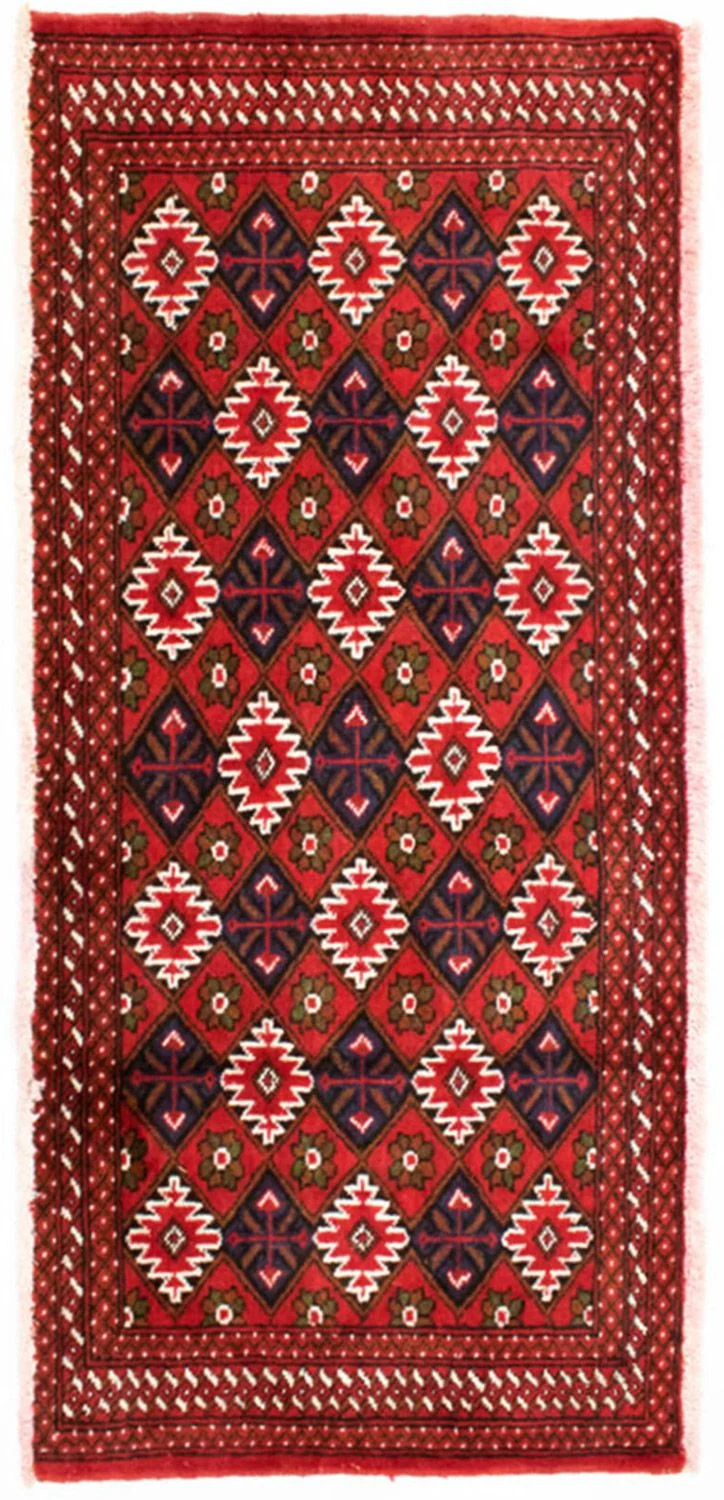 Turkaman Teppich 60x130cm - Orientteppich - rot