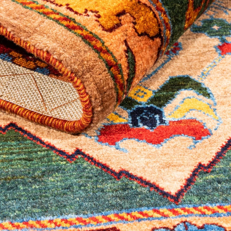 Gabbeh Persisch Teppich 82x120cm - Perserteppich Wollteppich - mehrfarbig