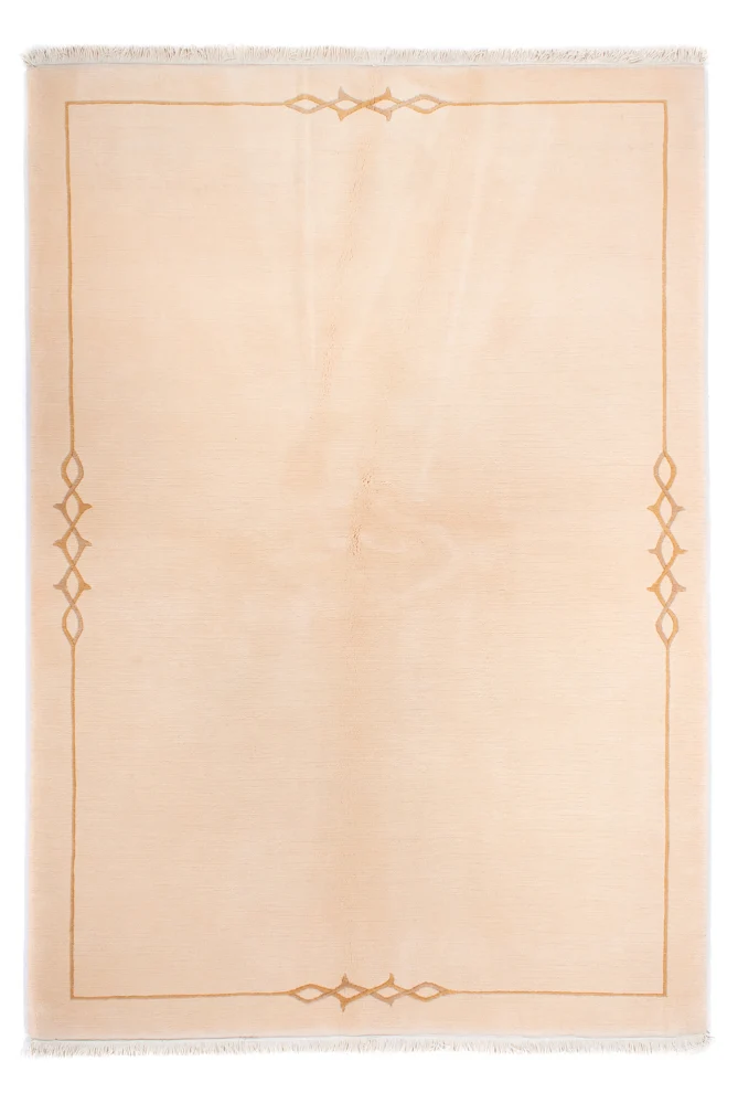 Nepal Teppich 170x235cm - Wollteppich - beige