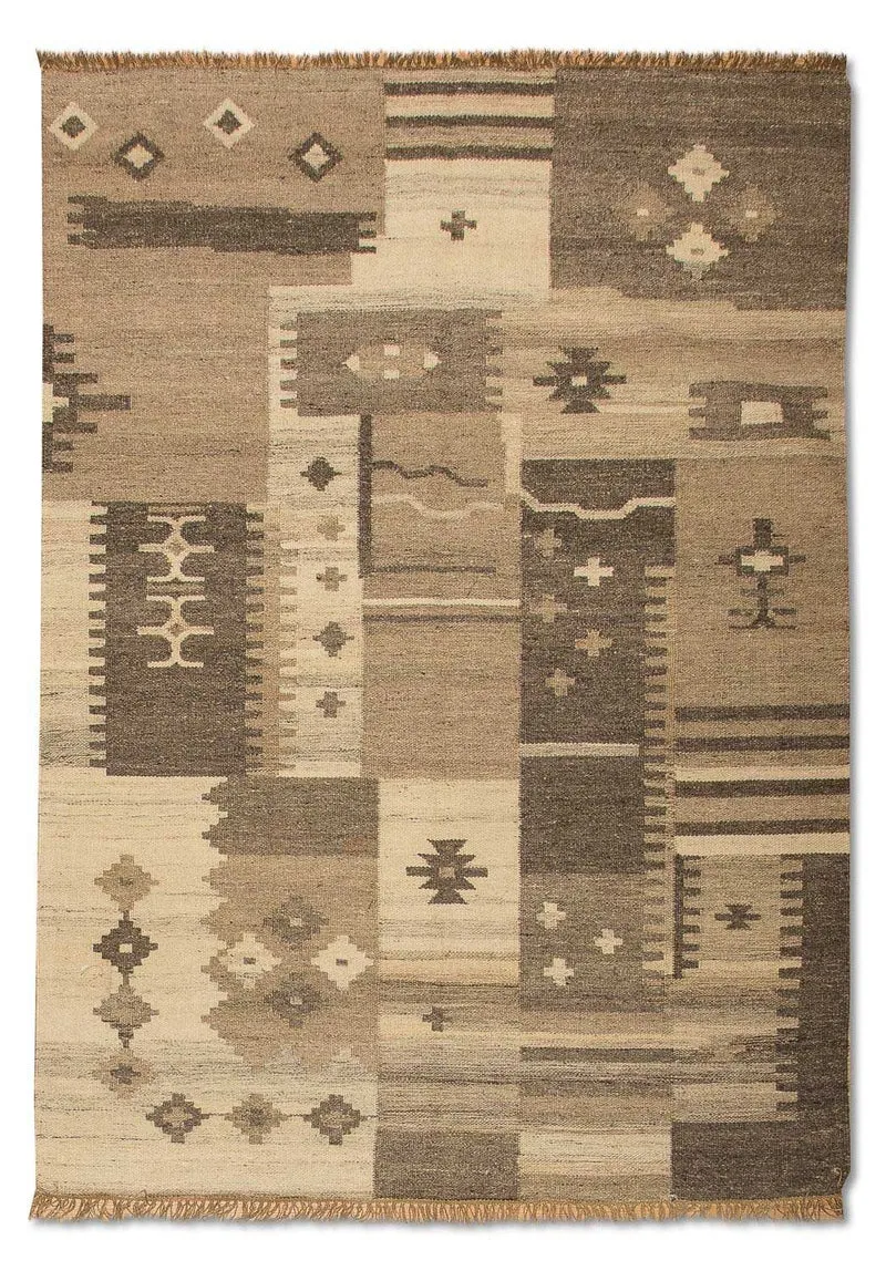 Kelim Modern Teppich 140x200cm - mehrfarbig