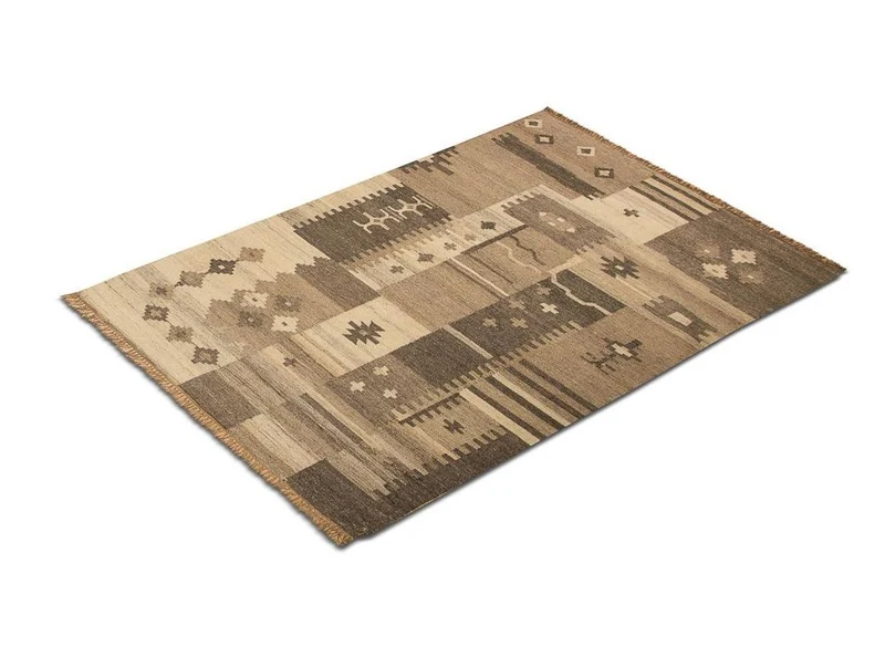 Kelim Modern Teppich 140x200cm - mehrfarbig