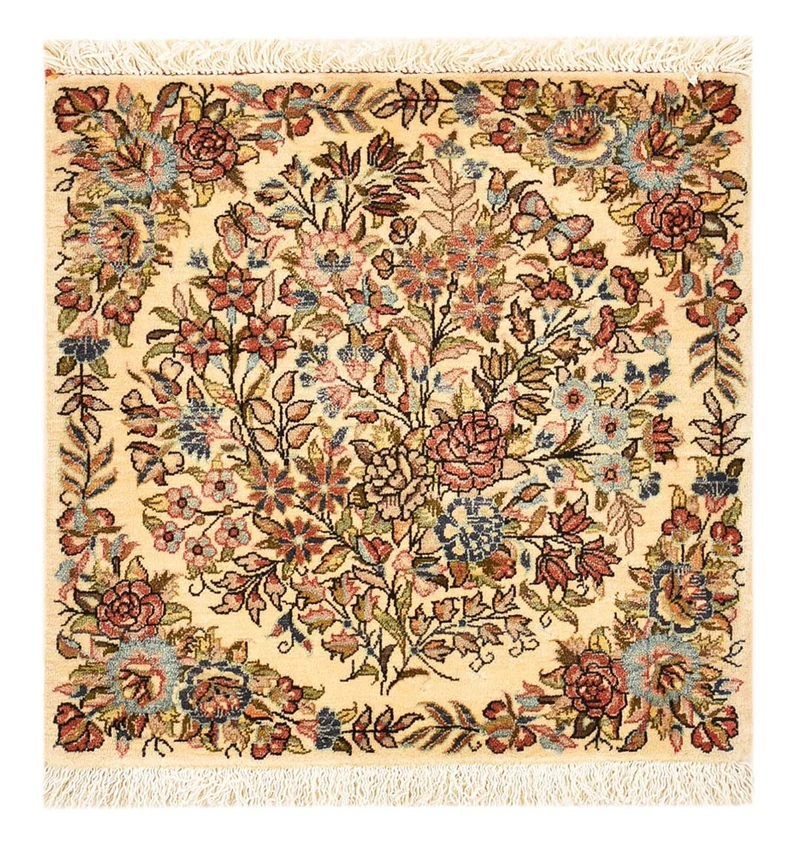 Rafsanjan Teppich 52x54cm - Perserteppich - mehrfarbig