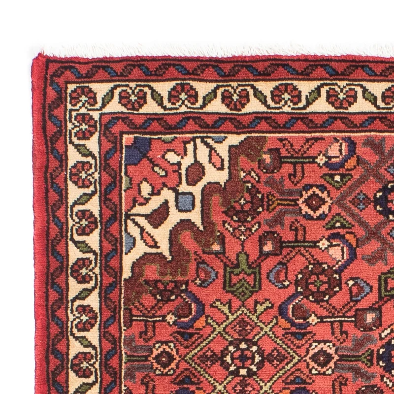Hosseinabad Teppich 103x150cm - Perserteppich - dunkelrot