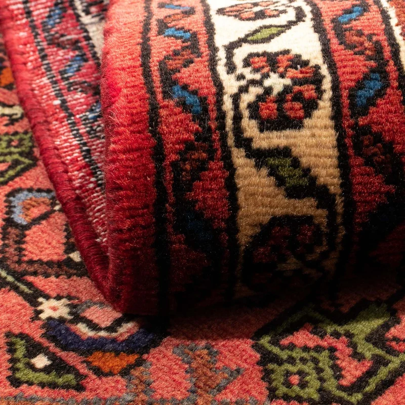 Hosseinabad Teppich 103x150cm - Perserteppich - dunkelrot