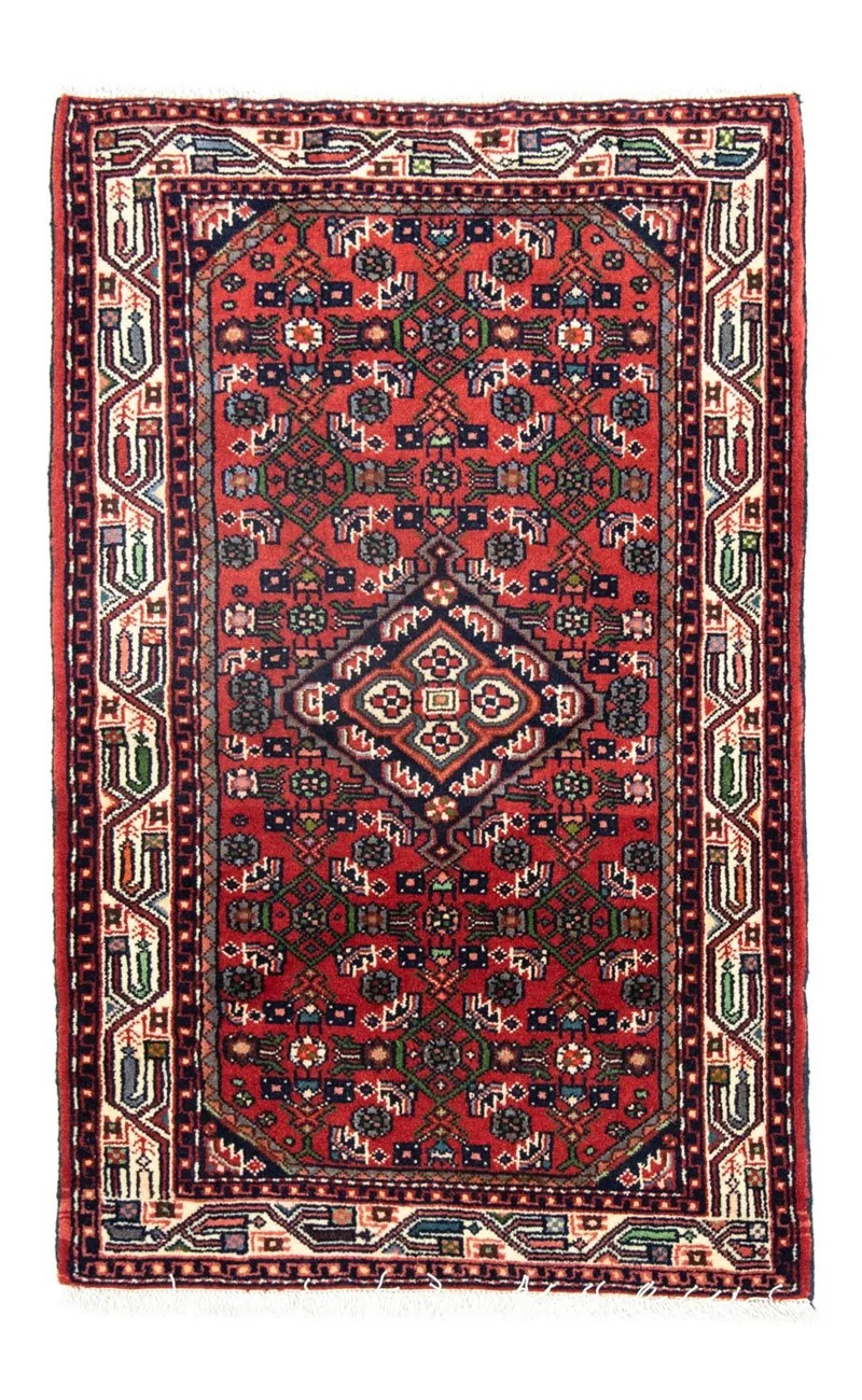 Hosseinabad Teppich 83x130cm - Perserteppich - rot
