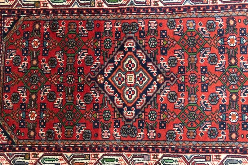 Hosseinabad Teppich 83x130cm - Perserteppich - rot