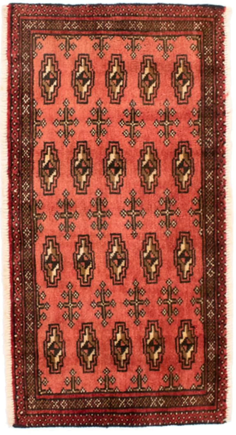 Turkaman Teppich 60x130cm - Orientteppich - rost