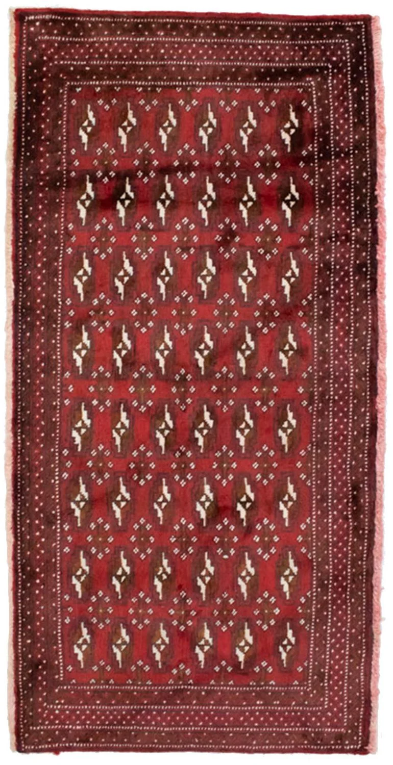 Turkaman Teppich 60x130cm - Orientteppich - rot