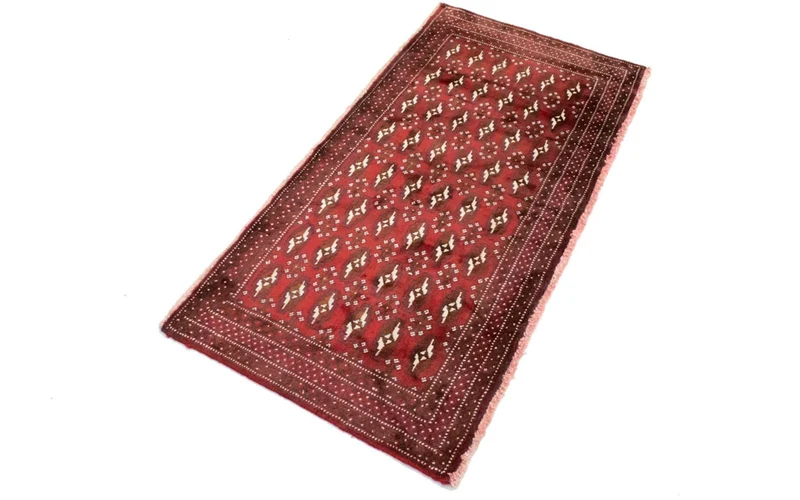 Turkaman Teppich 60x130cm - Orientteppich - rot