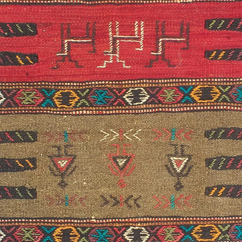 Kelim Senneh Teppich 100x170cm - mehrfarbig