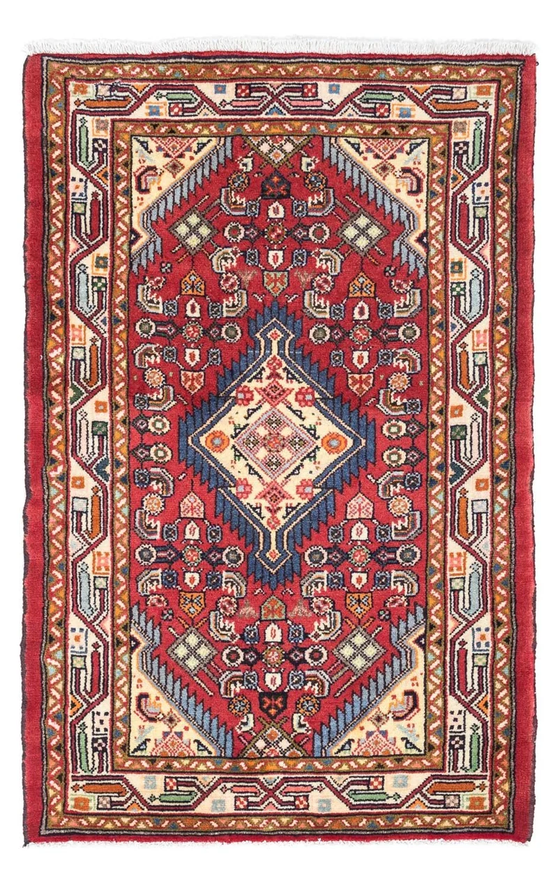 Hosseinabad Teppich 80x125cm - Perserteppich - rot