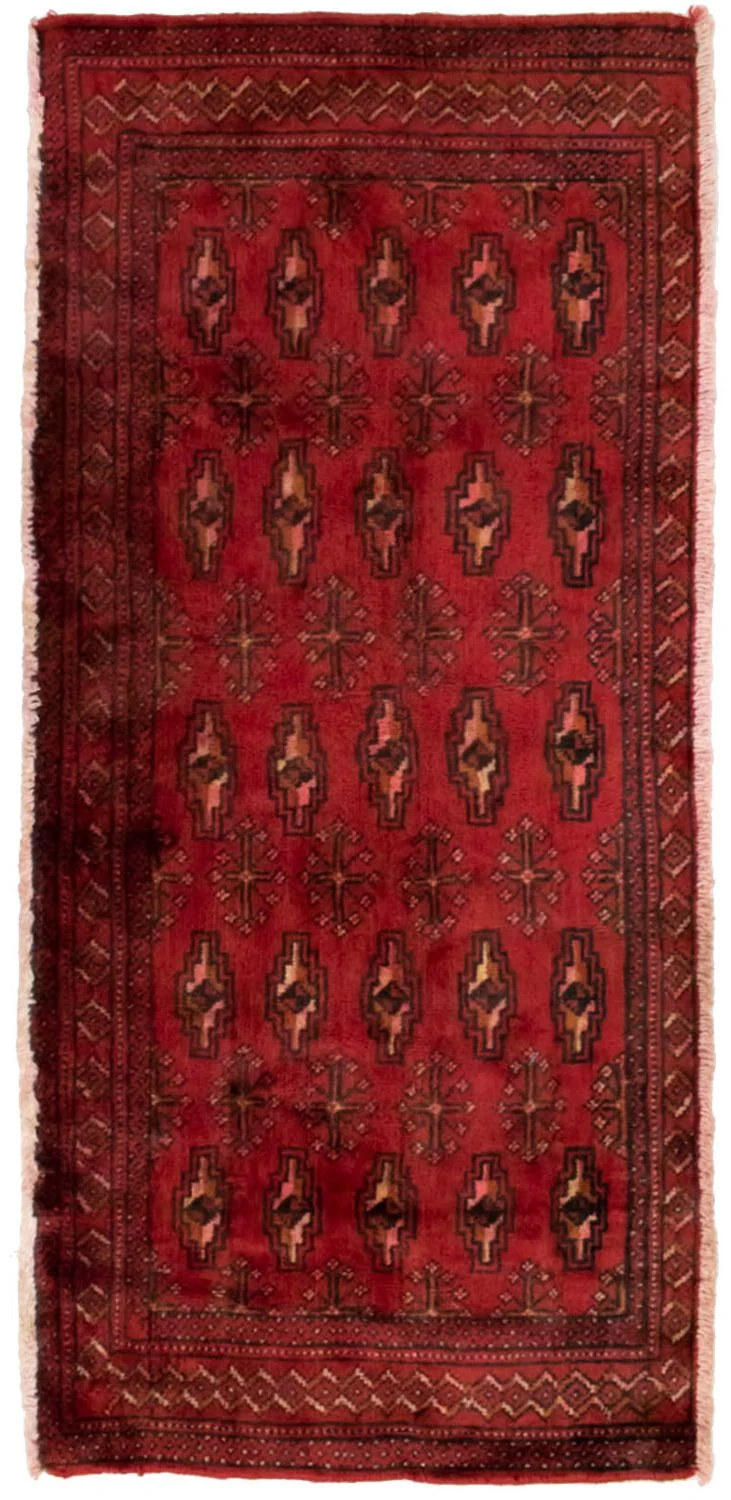 Turkaman Teppich 60x130cm - Orientteppich - rot