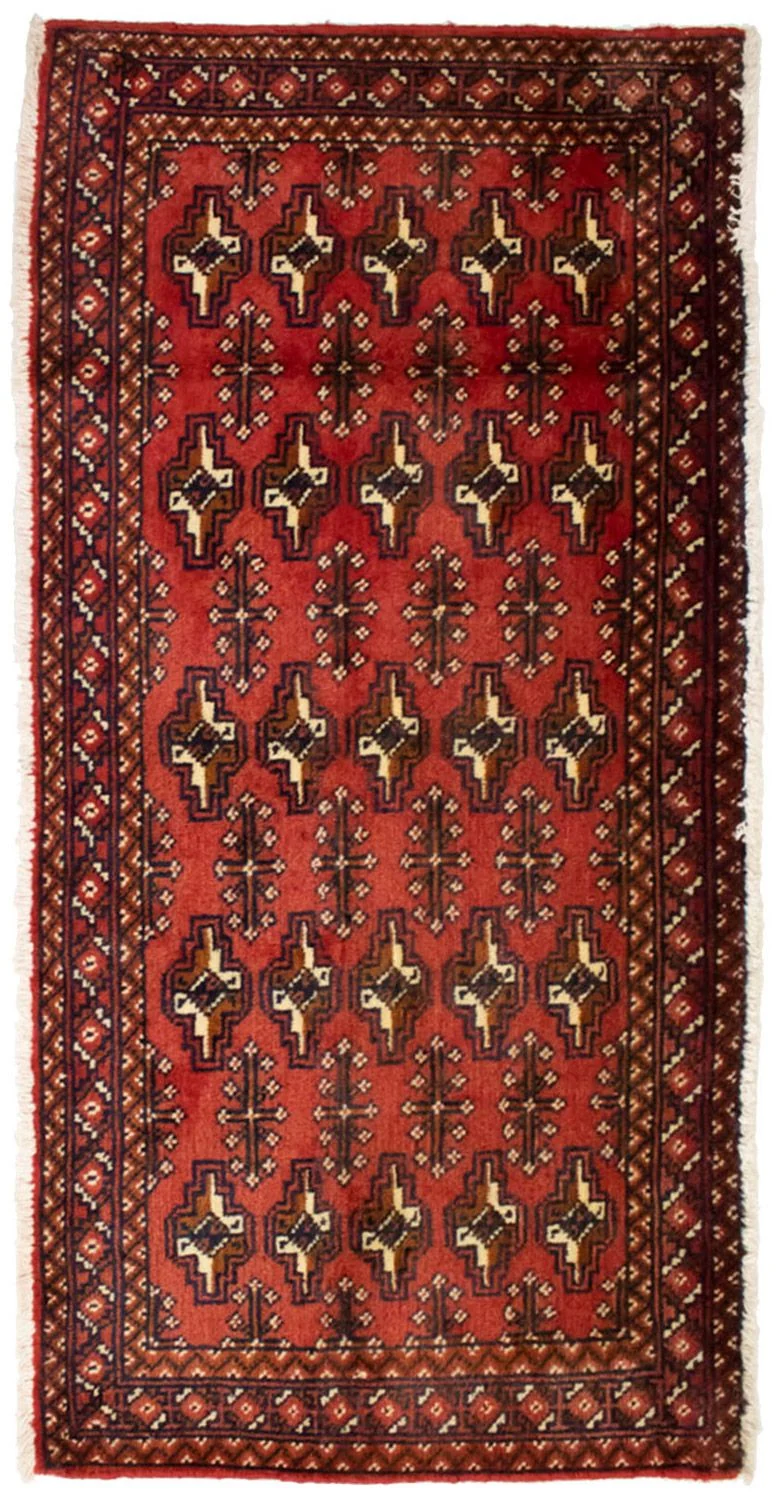 Turkaman Teppich 60x130cm - Orientteppich - rot