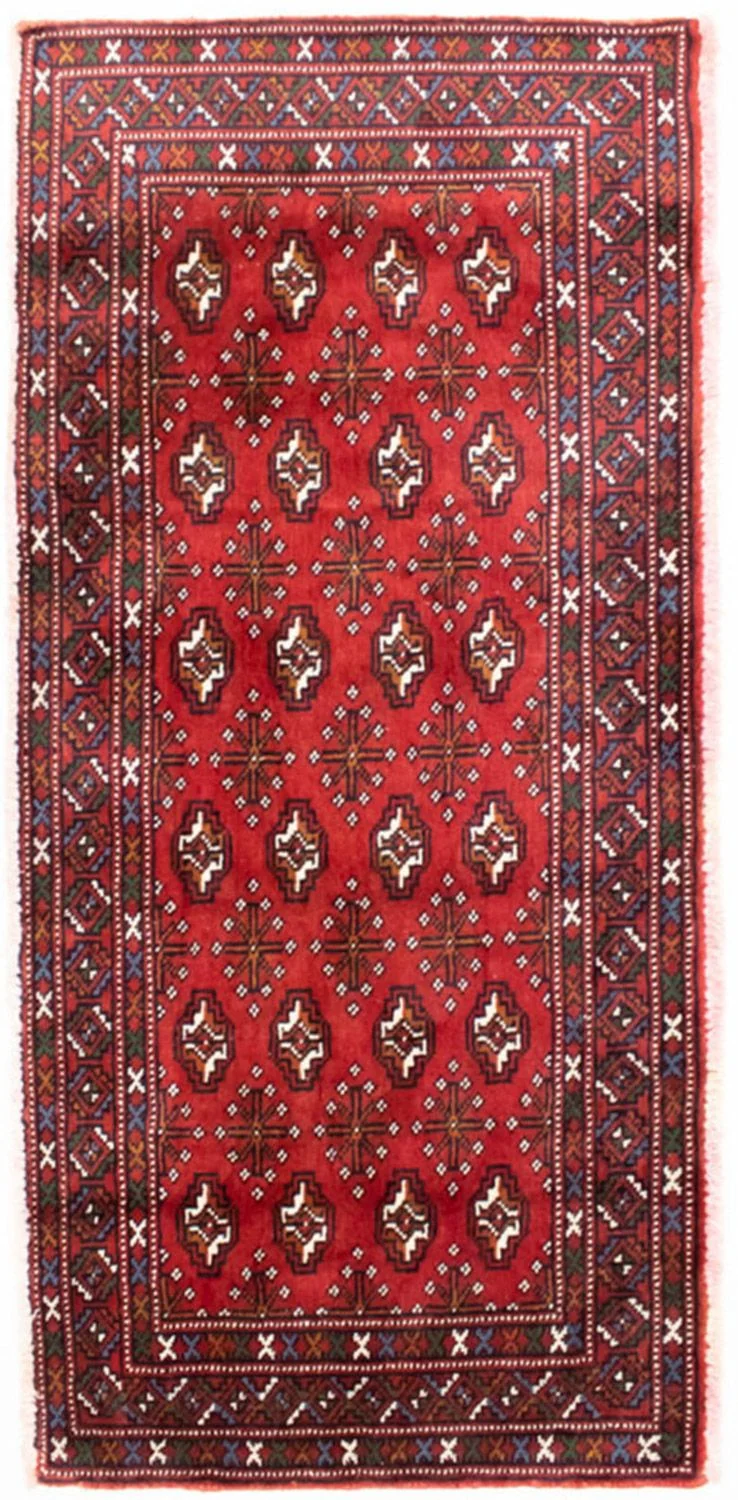 Turkaman Teppich 60x130cm - Orientteppich - rot