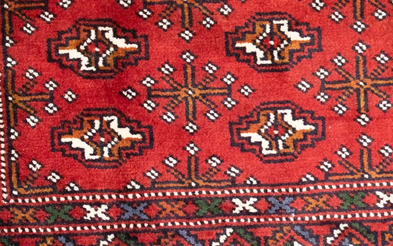 Turkaman Teppich 60x130cm - Orientteppich - rot