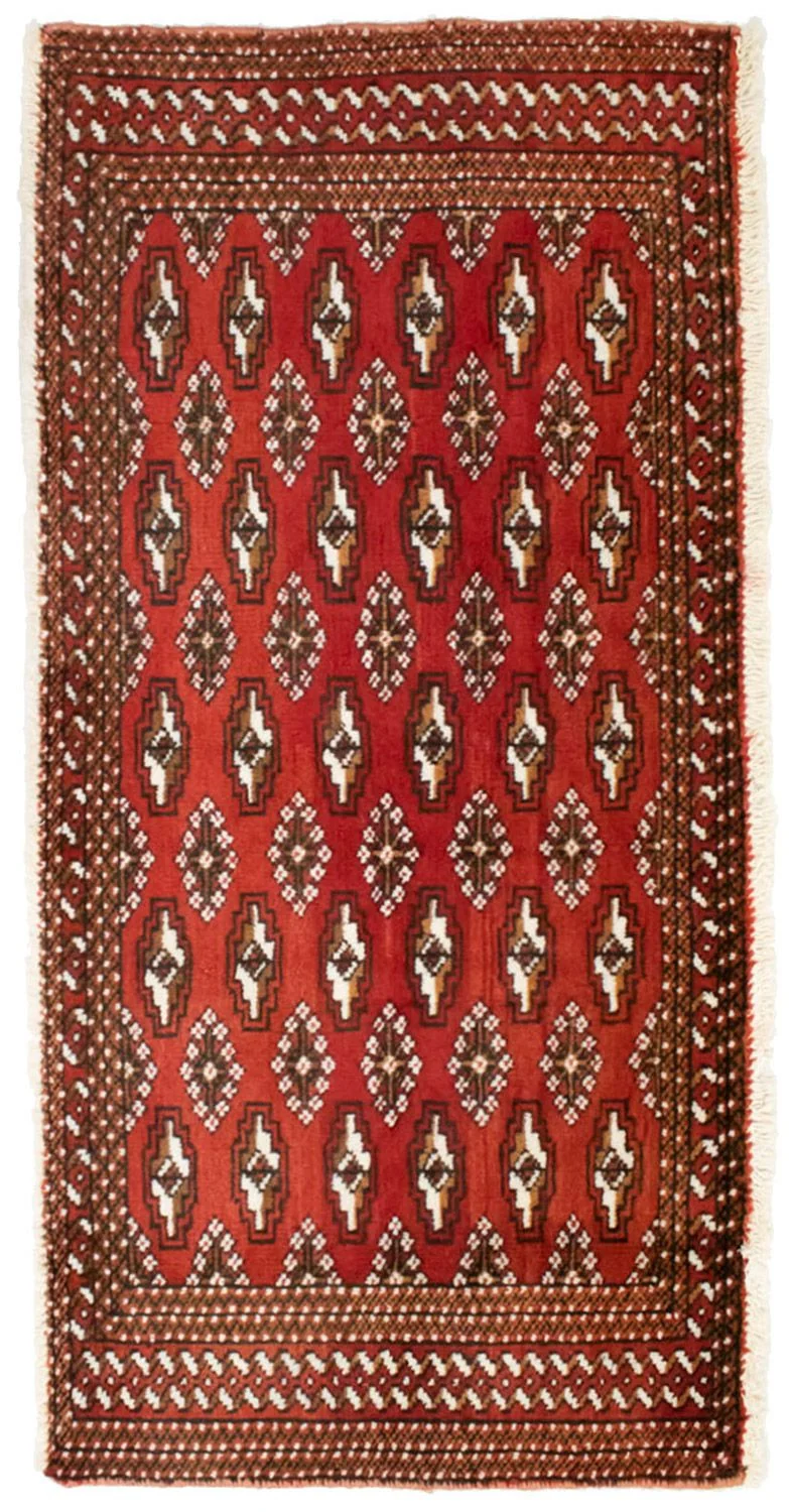 Turkaman Teppich 60x130cm - Orientteppich - rot