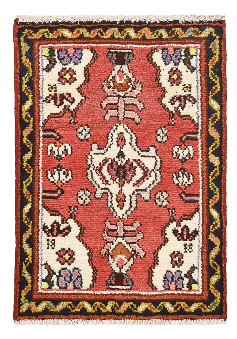 Hamadan Teppich 65x65cm - Perserteppich - rot