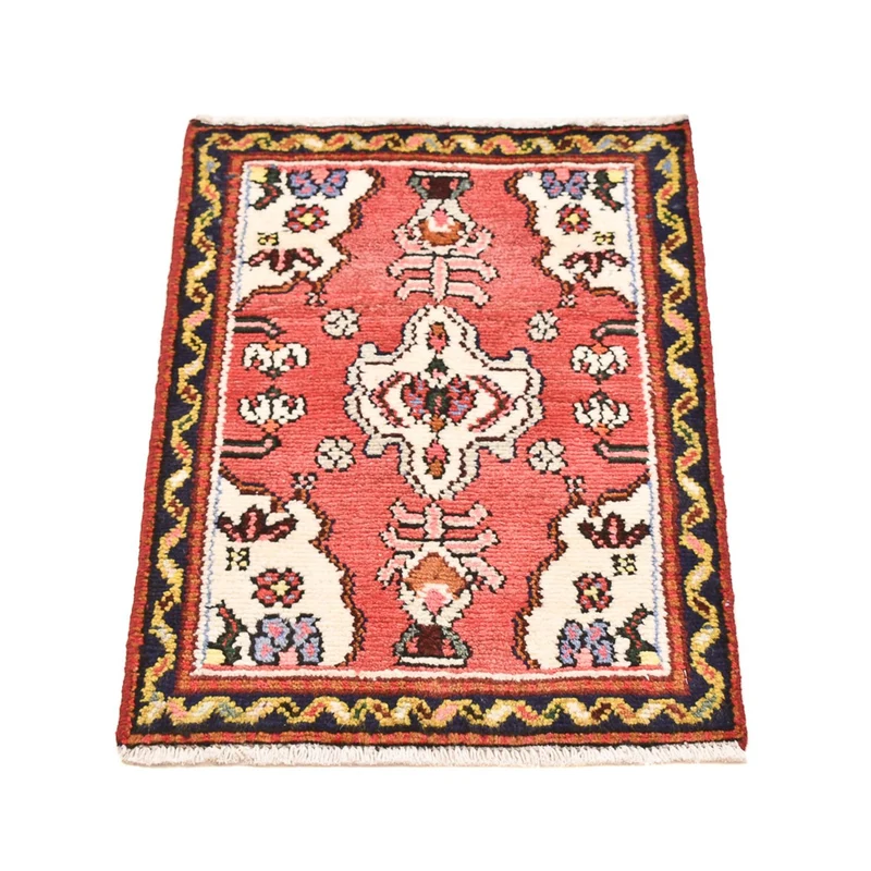 Hamadan Teppich 65x65cm - Perserteppich - rot
